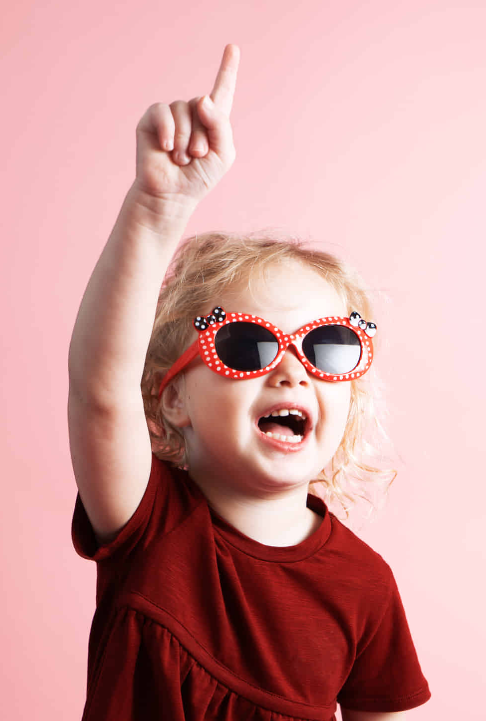 Child in sunglasses