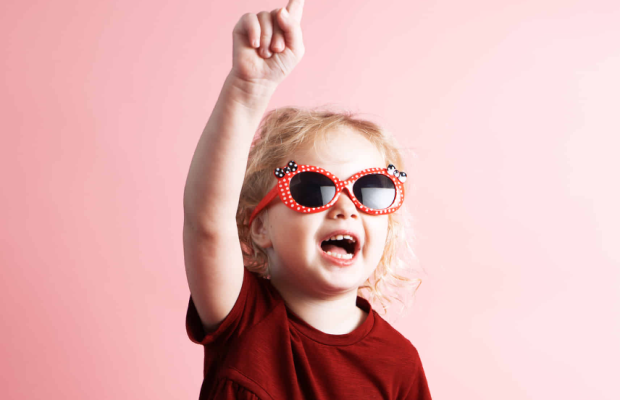 Child in sunglasses